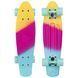 Пенни борд Penny Board круизер пластиковый 22' FISH COLOR SK-402-10 желтый-малиновый-мятный SK-402-10 фото 1