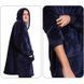 Плед толстовка с капюшоном и рукавами Huggle Hoodie оверсайз. Цвет: синий ws96134 фото 14