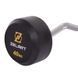 Штанга нерозбірна з фіксованою вагою вигнута гумова Zelart Rubber Coated Barbell TA-2687-40 довжина-95см 40кг чорний TA-2687-40 фото 3