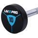 Штанга нерозбірна з фіксованою вагою пряма поліуретанова LiveUp LP8010-10 довжина-89,2см 10кг чорний-синій LP8010-10 фото 3