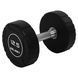 Гантель цільна професійна CPU покриття Zelart TA-3111-12_5 1шт 12,5кг чорний TA-3111-12_5 фото 1