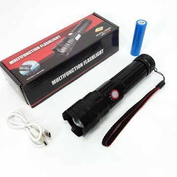 Ліхтарик кишеньковий світлодіодний Police BL-6525-GT100 з ремінцем та функцією зуму ws57635 фото