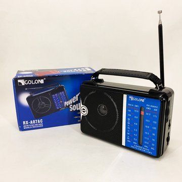 Портативный FM радиоприемник GOLON RX-A06AC акустическая система проигрыватель от батареек от сети ws17939 фото