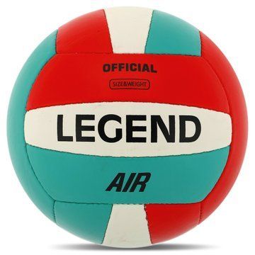 Мяч волейбольный LEGEND AIR VL-8446 №5 PU зеленый-красный VL-8446 фото