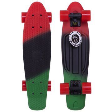 Пенни борд Penny Board круизер пластиковый 22' FISH COLOR SK-402-12 красный-черный-зеленый SK-402-12 фото