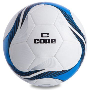 М'яч футбольний HYBRID CORE SUPER CR-013 №5 PU білий-синій CR-013 фото
