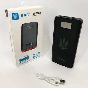 Аккумулятор портативный павербанк POWER BANK UKC ART-4148/4204. 50000mah, 4USB, внешний аккумулятор ws72616 фото