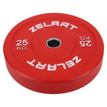 Бамперні диски гумові Zelart TA-7797-25 50.6&plusmn;0.2мм 25кг червоний TA-7797-25 фото