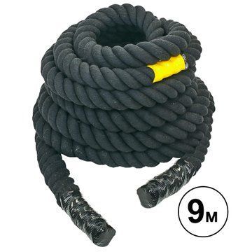 Канат для кроссфита Combat Battle Rope SP-Planeta R-6228-9 9м черный R-6228-9 фото