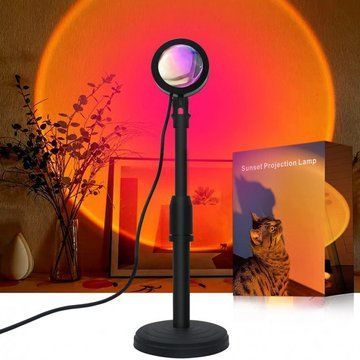 Лампа Атмосферная Проекционный Светильник ЗАКАТ Atmosphere Sunset Lamp эффект радуги, Лампа эффект солнца ws25817 фото