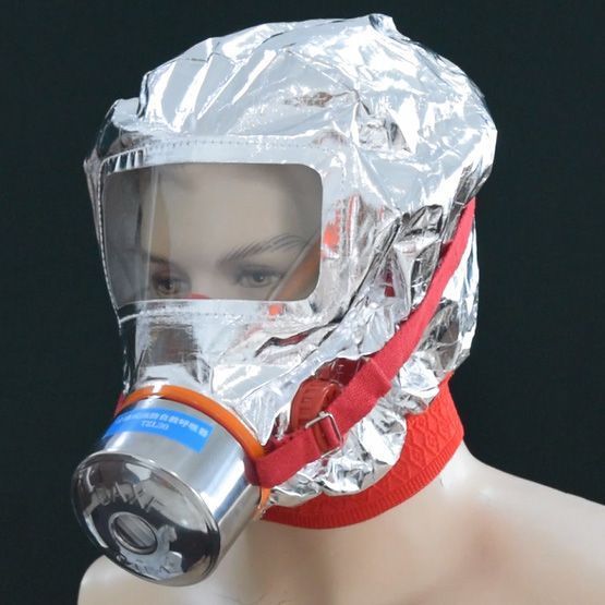Маска противогаз из алюминиевой фольги, панорамный противогаз Fire mask защита головы от радиации ws75493 фото