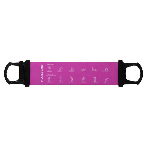 Лента-эспандер эластичная для фитнеса и йоги с ручками SP-Sport Pilates Band 8038 цвета в ассортименте 8038 фото