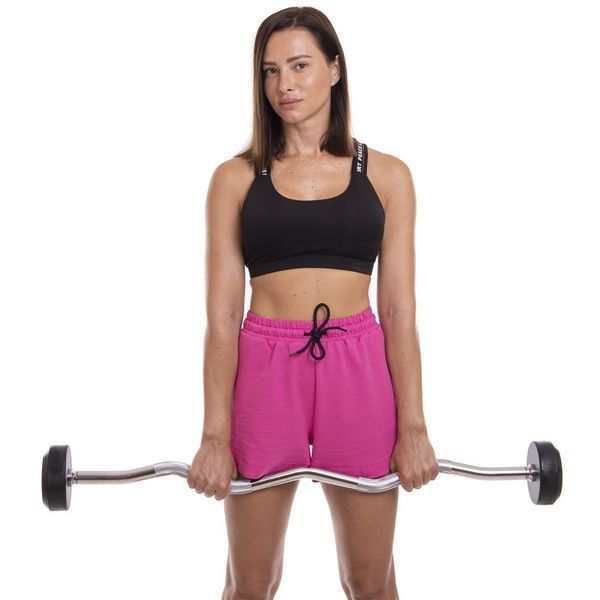 Штанга нерозбірна з фіксованою вагою вигнута гумова Zelart Rubber Coated Barbell TA-2687-10 довжина-95см 10кг чорний TA-2687-10 фото
