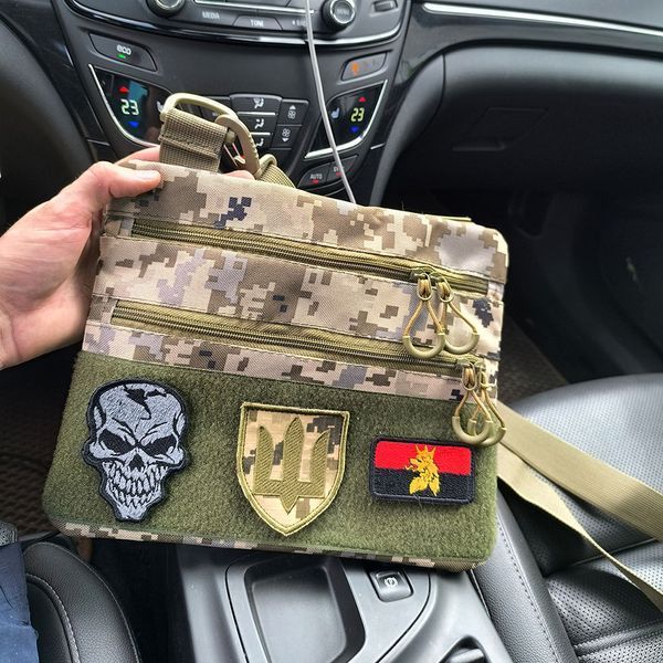 Сумка-кобура піксель камуфляж, тактична чоловіча наплічна сумка з тканини кордури AOR -1 ws55928 фото