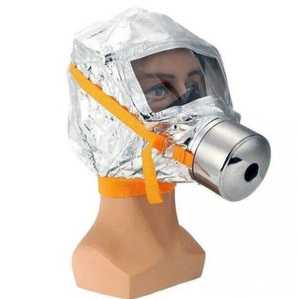 Маска противогаз из алюминиевой фольги, панорамный противогаз Fire mask защита головы от радиации ws75493 фото