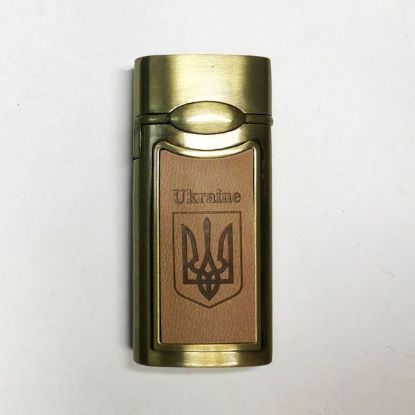 Турбо-запальничка кишенькова Україна 66816, вітрозахисна запальничка, подарункові запальнички ws66816 фото