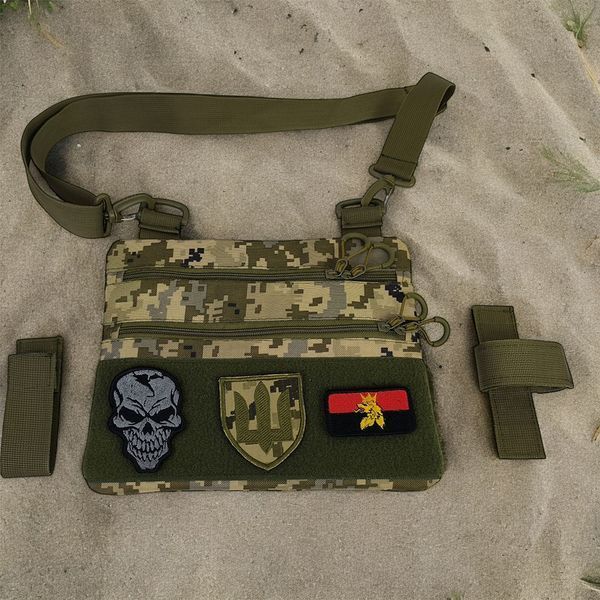 Сумка-кобура піксель камуфляж, тактична чоловіча наплічна сумка з тканини кордури AOR -1 ws55928 фото