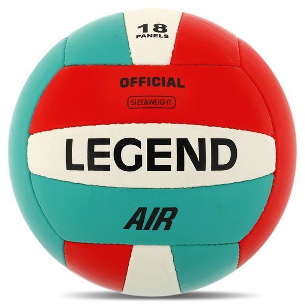 Мяч волейбольный LEGEND AIR VL-8446 №5 PU зеленый-красный VL-8446 фото