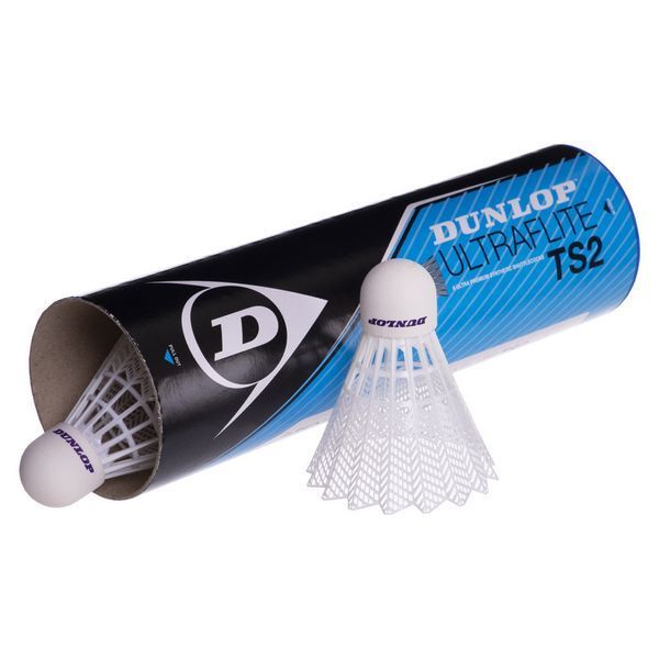 Воланы для бадминтона нейлоновые 6штук DUNLOP ULTRAFLITE TS2 MED DL003374 белый DL003374 фото