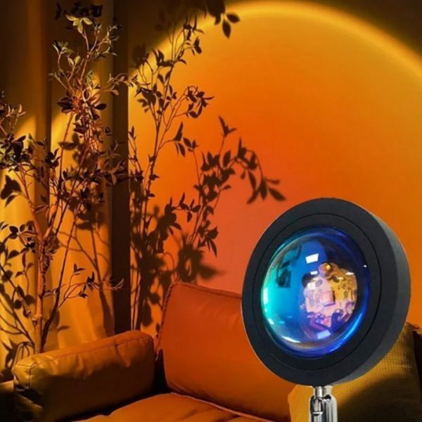 Лампа Атмосферна Проекційний Світильник ЗАМОВЛЕННЯ Atmosphere Sunset Lamp ефект веселки, Лампа ефект сонця ws25817 фото