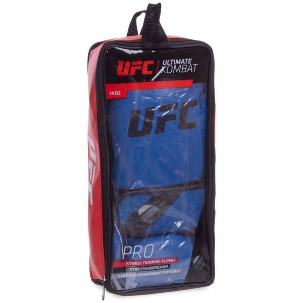 Перчатки боксерские на липучке PU UFC PRO Fitness UHK-75035 12 унций синий 12 унции UHK-75035 фото