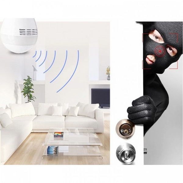 Камера видеонаблюдения лампочка SMART+DVR WI-FI H302 CAD-B13, Панорамная камера видеонаблюдения ws24781 фото
