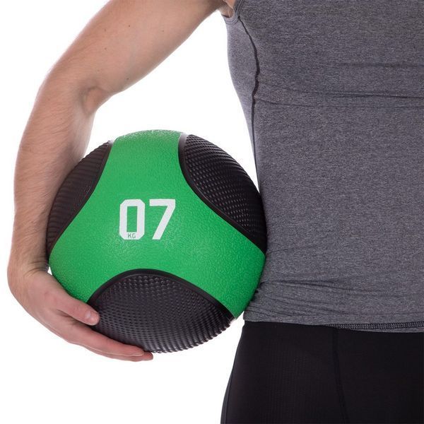 Медбол мяч медицинский Medicine Ball Zelart FI-2824-7 7кг черный FI-2824-7 фото