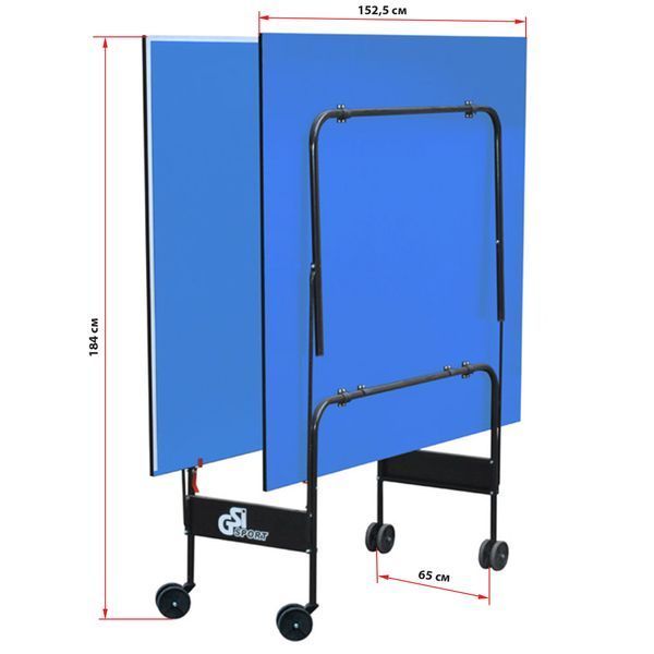 Стол для настольного тенниса GSI-Sport Indoor Gk-2 MT-4690 синий MT-4690 фото