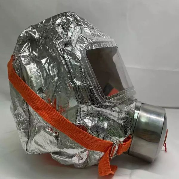 Маска противогаз из алюминиевой фольги, панорамный противогаз Fire mask защита головы от радиации ws75493 фото