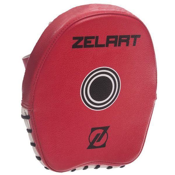 Мини-лапа боксерская изогнутая тренировочная PU ZELART BO-1418 20x17x3см 2штуки р. Універсальний розмір рукавички BO-1418 фото