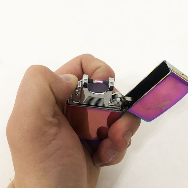 Зажигалка импульсная NB USB-215. Цвет: фиолетовый ws53661 фото