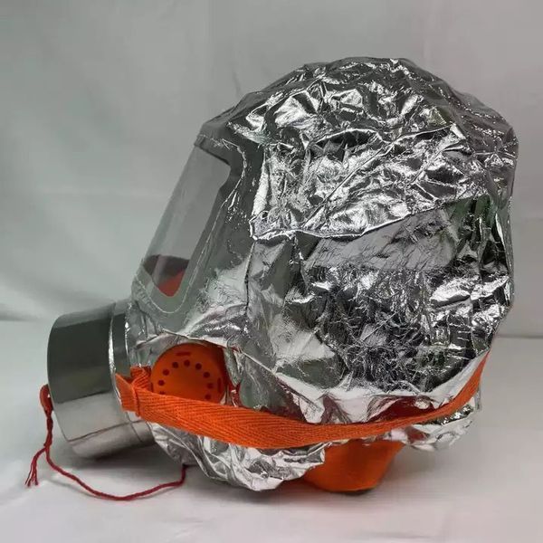 Маска противогаз из алюминиевой фольги, панорамный противогаз Fire mask защита головы от радиации ws75493 фото