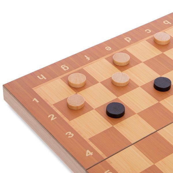 Шахматы шашки нарды 3 в 1 набор настольных игр деревянные SP-Sport W7722 размер 29x29см W7722 фото