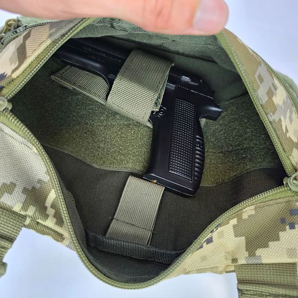 Сумка-кобура піксель камуфляж, тактична чоловіча наплічна сумка з тканини кордури AOR -1 ws55928 фото