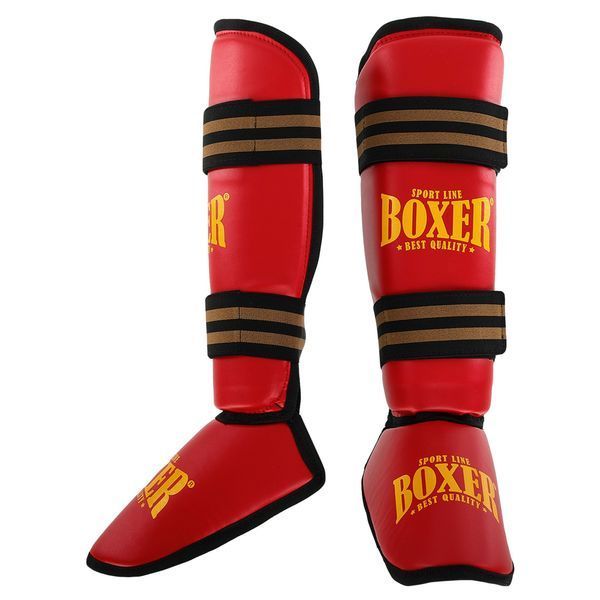 Защита голени и стопы Муай Тай, ММА, Кикбоксинг искусственная кожа BOXER NEW 2004-4-N M-XL цвета в ассортименте XL 2004-4-N фото
