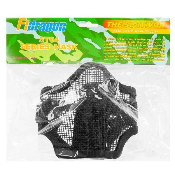 Защитная маска пол-лица из стальной сетки SILVER KNIGHT CM01 цвета в ассортименте CM01 фото