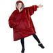 Плед толстовка с капюшоном и рукавами Huggle Hoodie оверсайз. Цвет: бордовый ws96134-1 фото 2