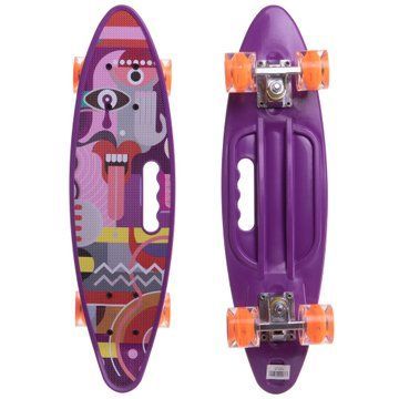 Пенни борд Penny Board круизер пластиковый со светящимися колесами и ручкой для переноски 24' SP-Sport SK-2306-6 сиреневый SK-2306-6 фото