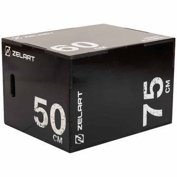 Бокс плиометрический тумба для кроссфита Плиобокс Wood Plyo box Zelart TA-4774-2 1шт 75см черный TA-4774-2 фото