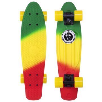 Пенни борд Penny Board круизер пластиковый 22' FISH COLOR SK-402-11 салатовый-желтый-красный SK-402-11 фото