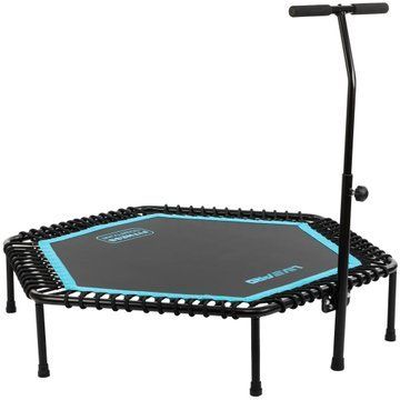 Фитнес батут для джампинга шестиугольный с ручкой LiveUp LP8251 o135см черный-синий LP8251 фото