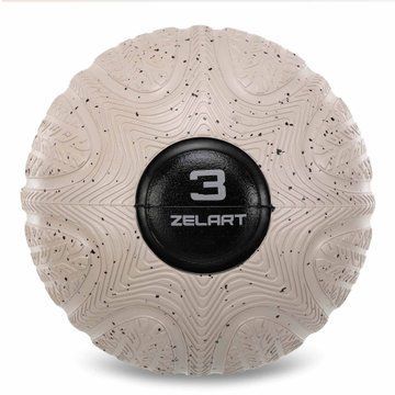 Слэмбол мяч набивной для кроссфита и фитнеса Slam Ball Zelart FI-4905-3 3кг серый FI-4905-3 фото
