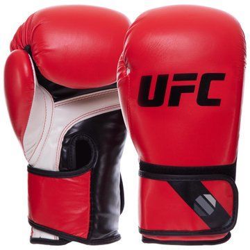 Перчатки боксерские на липучке PU UFC PRO Fitness UHK-75031 12 унций красный 12 унции UHK-75031 фото