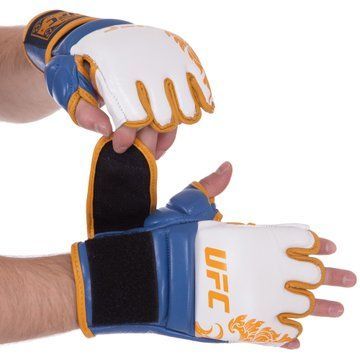 Перчатки для смешанных единоборств MMA UFC TrueThai UTT-75542 L-XL синий-белый UTT-75542 фото