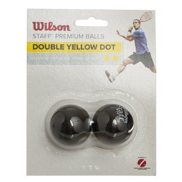 Мяч для сквоша WILSON STAFF SQUASH 2 BALL YEL DOT WRT617600 2шт черный WRT617600 фото