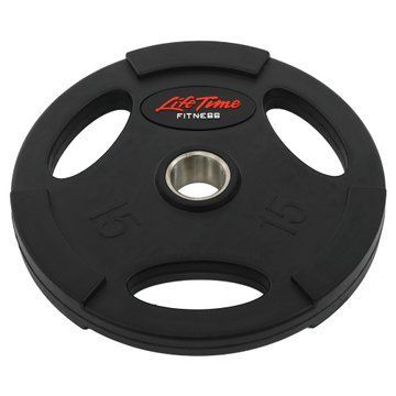 Блины диски обрезиненные с тройным хватом и металлической втулкой LIFE FITNESS SC-80154B-15 51мм 15кг черный SC-80154B-15 фото
