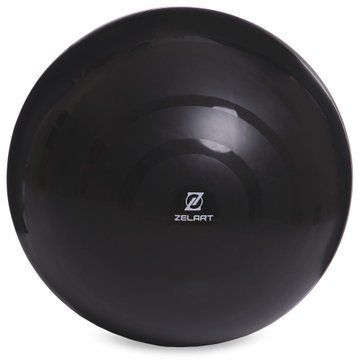 Фитбол мяч для фитнеса сатин Zelart FI-8225 o75см черный FI-8225 фото