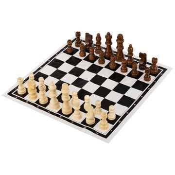 Шахматы настольная игра деревянные с виниловым игровым полем SP-Sport IG-4929 (3104) размер короля 7,8 см пешки 3,6 см IG-4929 фото
