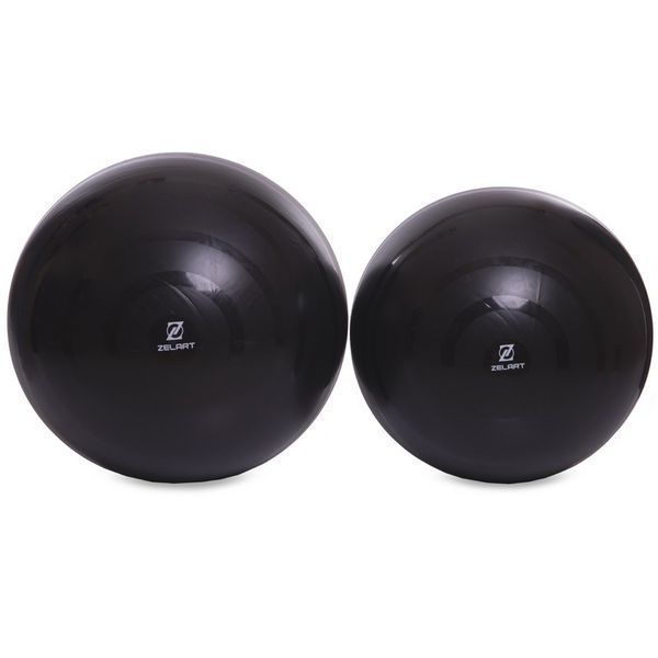 Фитбол мяч для фитнеса сатин Zelart FI-8225 o75см черный FI-8225 фото