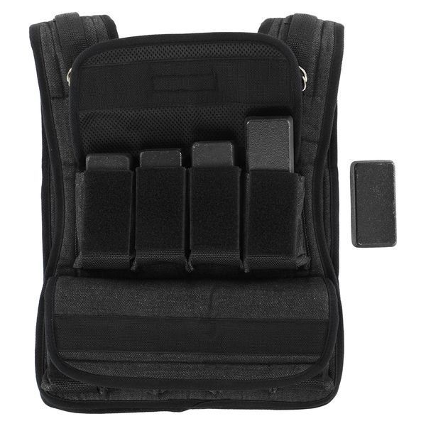 Жилет утяжелитель с регулируемым весом Zelart WEIGTH VEST TA-7805-20 вес-0,5-20кг черный TA-7805-20 фото